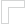 Light grey square icon with a white corner frame on the upper left side